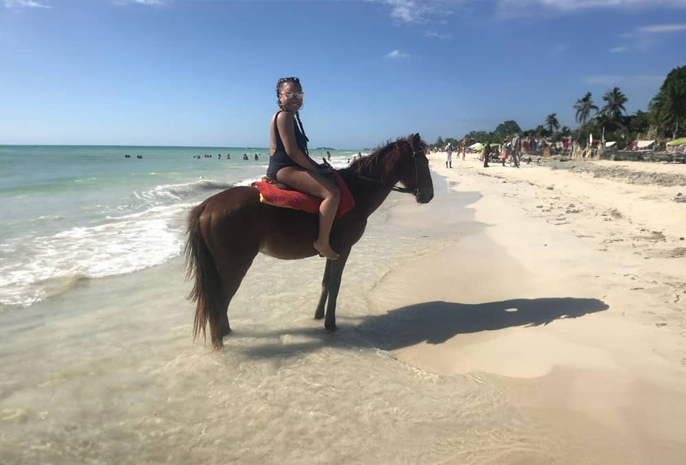 woman on horse back